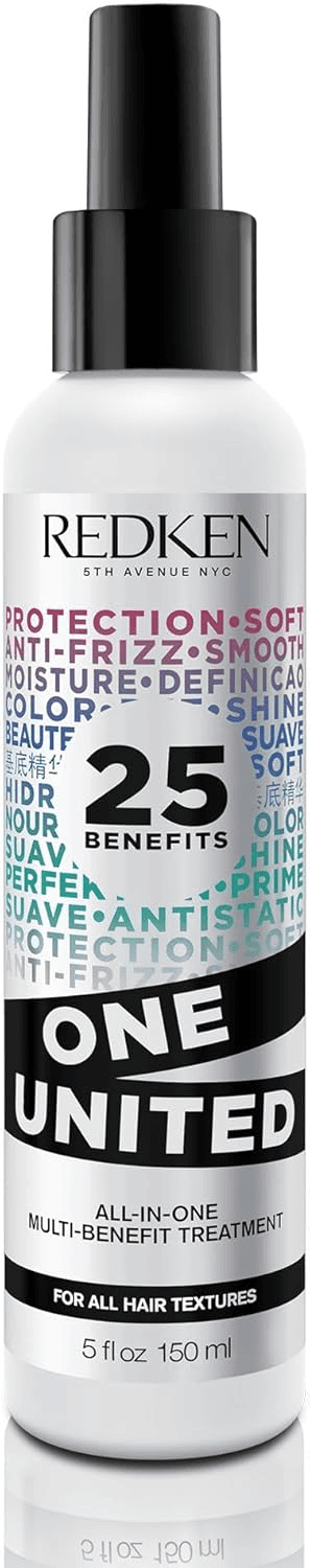REDKEN ▫️ Spray Multi-Benefícios, Termo-Protetor, Desembaraçante, Fórmula com Óleo de Coco e Ácido Láctico, Protege, Suaviza e Fortalece, para Todos os Tipos de Cabelo, One United, 150 ml.