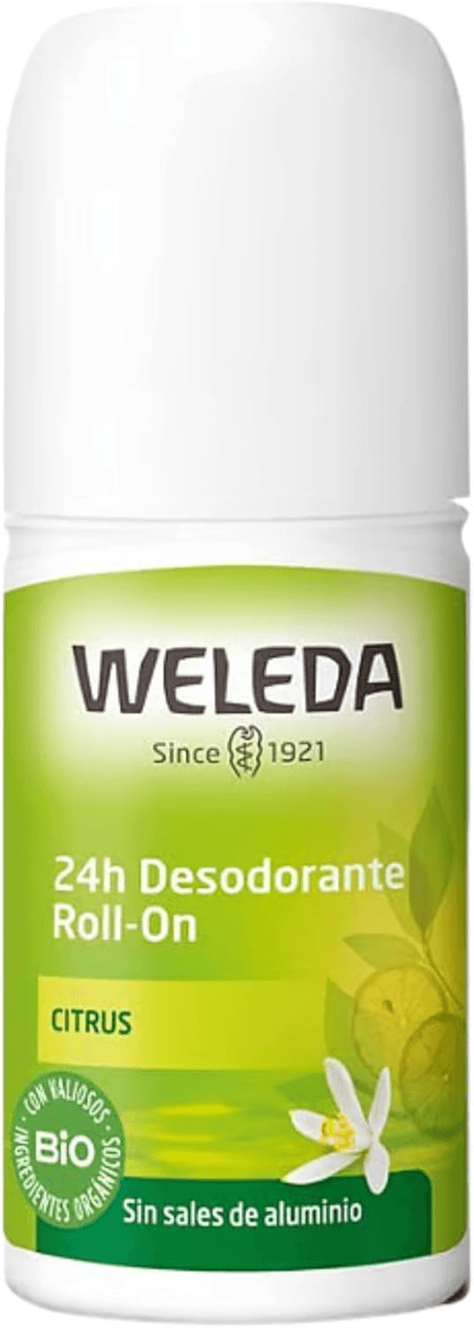 Weleda ▫️ Desodorizante Roll-On Citrus, Proteção 24h, Unissexo, 100% Natural, Sem Sais de Alumínio, Cheiro a Citrinos, Vegan - 50 ml,