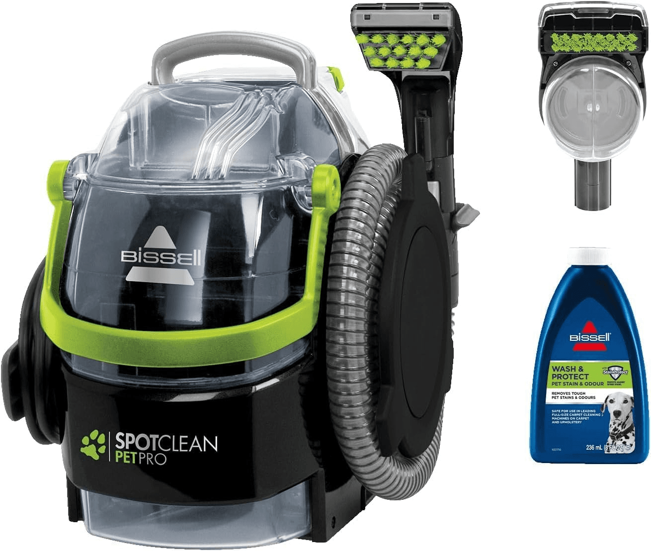 Bissell ▫️ 15585 SpotClean Pet Pro Portátil, Preto/Verde, 750 Watt
