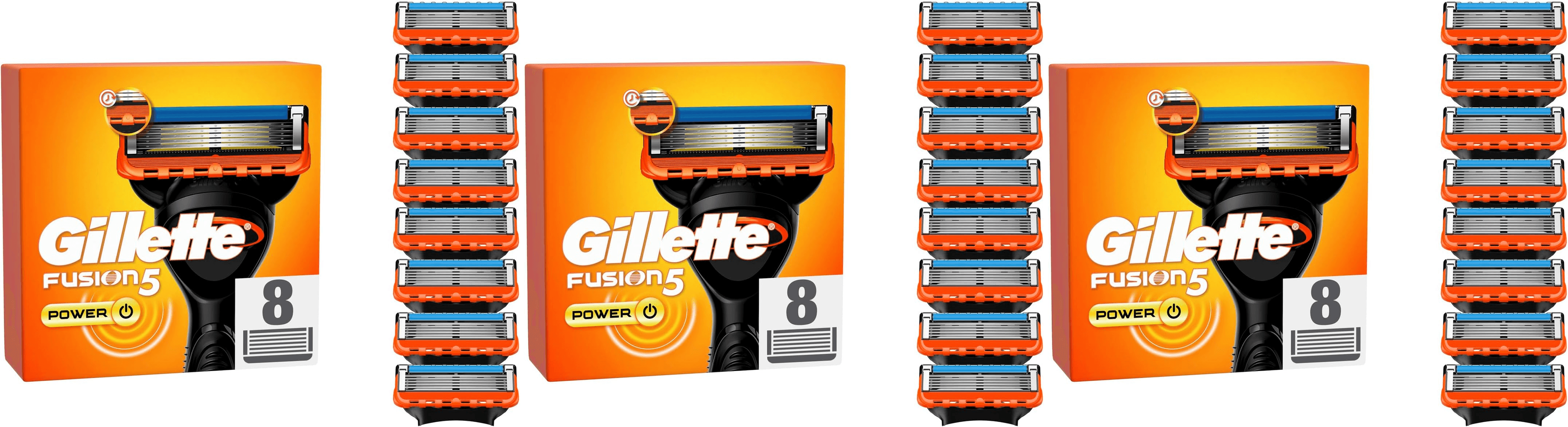 Gillette ▫️ Fusion 5 Power Men's Razor Blades, Conjunto de 8 lâminas de substituição ()