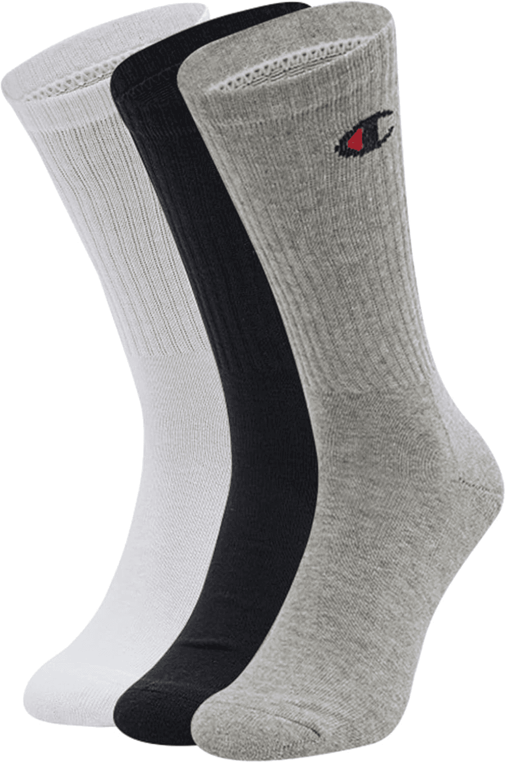 Champion ▫️ Core 3pp Crew Socks Unisex Adulto (Conjunto de 3)