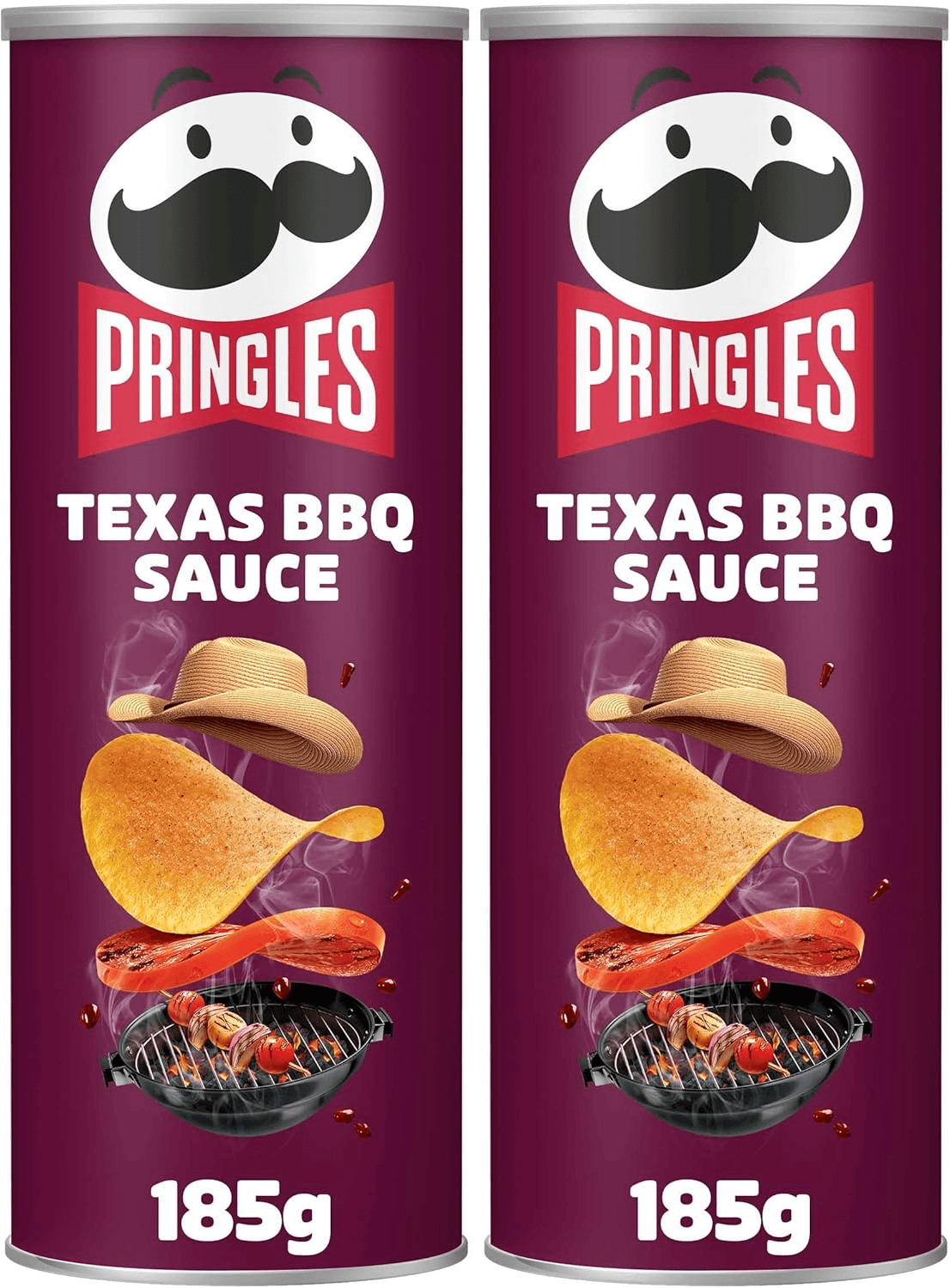 Pringles ▫️ BBQ: Snack salgado com sabor a churrasco: Tubo: 185g