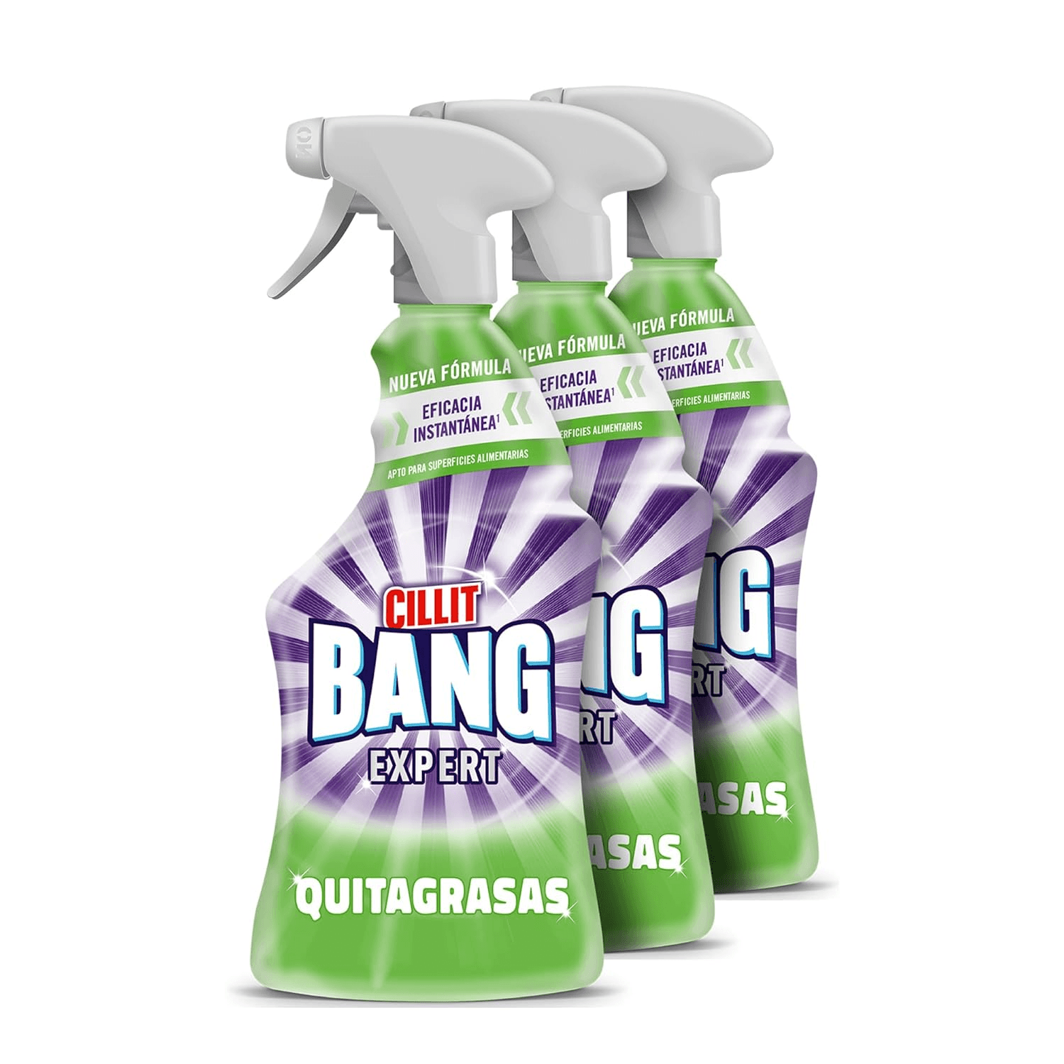 Cillit Bang ▫️ Desengordurante, poderoso desengordurante para cozinha e exterior, em formato de spray - Embalagem de 3 x 750 ml, total 2,25 L