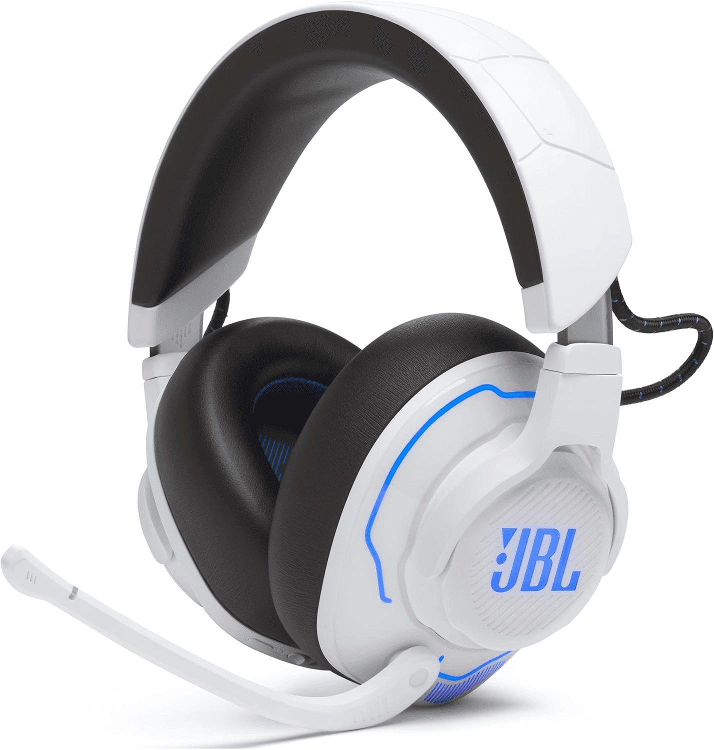 JBL ▫️ Auricular sem fios Bluetooth Quantum 910P para PlayStation, cancelamento ativo de ruído, assinatura QuantumSOUND, 39 horas de autonomia da bateria, branco