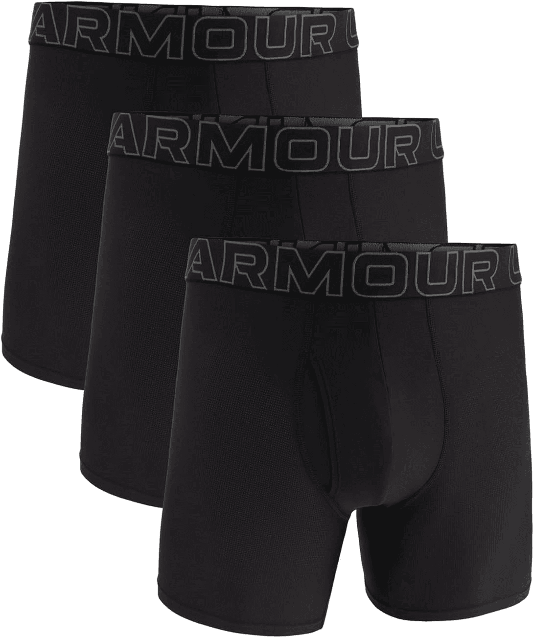 Under Armour ▫️ Men's Tech Mesh 3-Pack Boxers, 15 cm de comprimento da perna - Respirável, absorve a humidade, toque suave, conforto para todo o dia