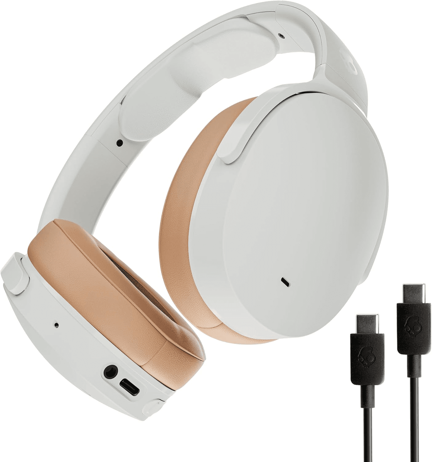 Skullcandy ▫️ Auriculares sem fios com cancelamento de ruído Hesh ANC, 22 horas de autonomia, microfone, compatível com iPhone, Android e dispositivos Bluetooth - Branco