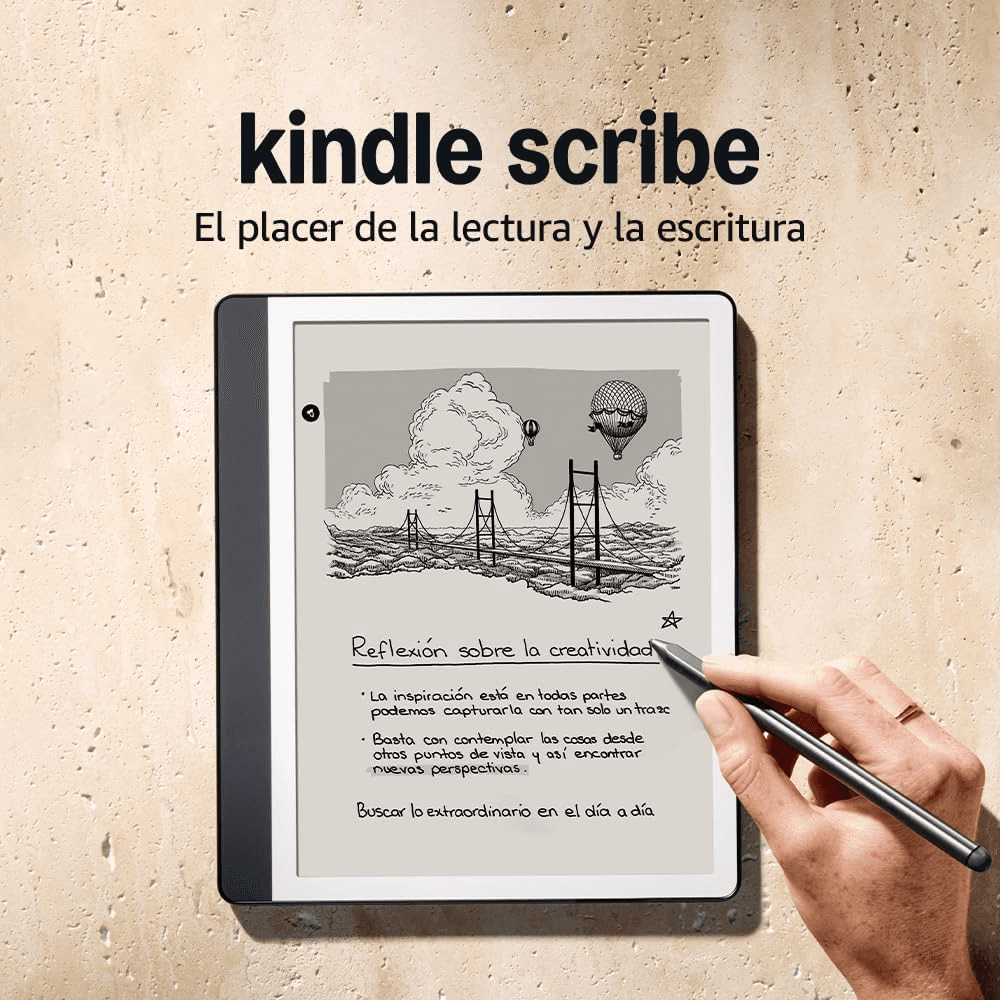 Visite a loja Kindle da Amazon ▫️ Amazon Kindle Scribe (32GB) | Ecrã redesenhado com margens suaves. Escreva à mão nos seus livros e documentos | Stylus Premium | Cinzento tungsténio