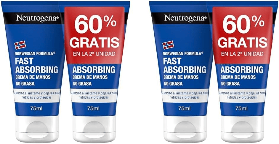Neutrogena ▫️ Norwegian Formula Crack Repair Hand Cream, Absorção Rápida, Embalagem 2 x 75 ml (Embalagem de 2)