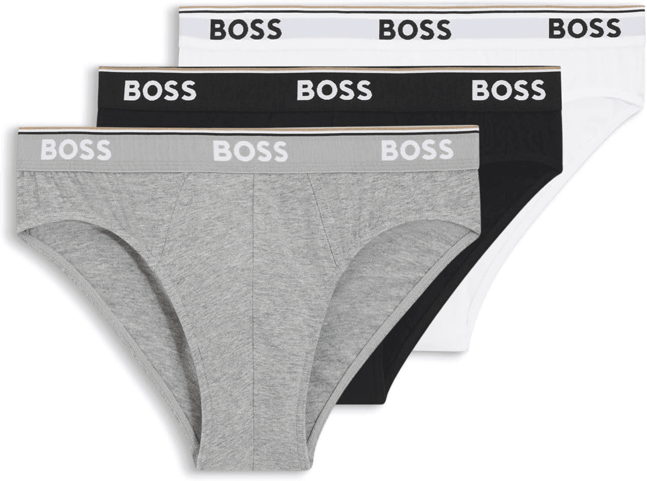 BOSS ▫️ Cotton 3 Packs de cuecas de algodão puro para homem