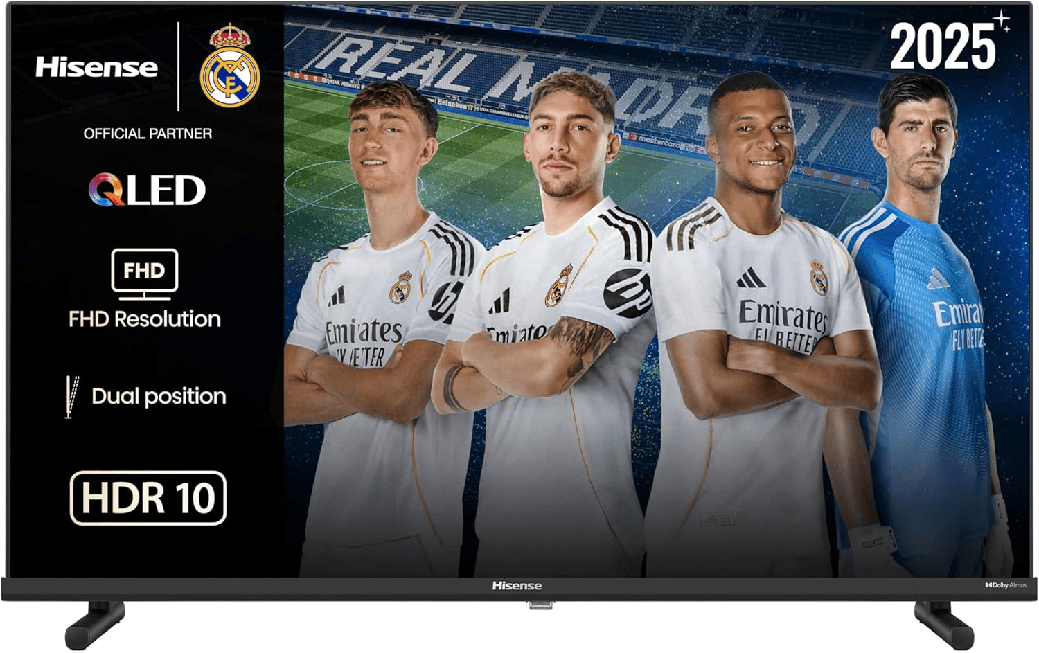 Hisense ▫️ 32A5Q - QLED Smart TV 32 polegadas, Dolby Atmos, Modo de Jogo, Entrada USB Tipo C, Suporte de Posição Dupla, Controlo por Voz Alexa, Função de Partilha de TV, Classificador Automático de Canais DVB-T