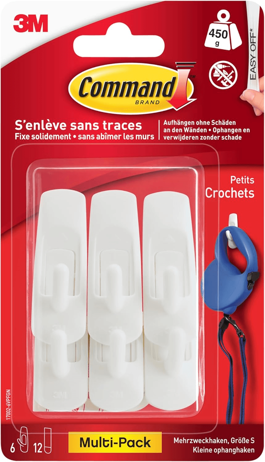 Command ▫️ 17002-6VPFGN Ganchos pequenos 17002-6-Universal, Branco, S