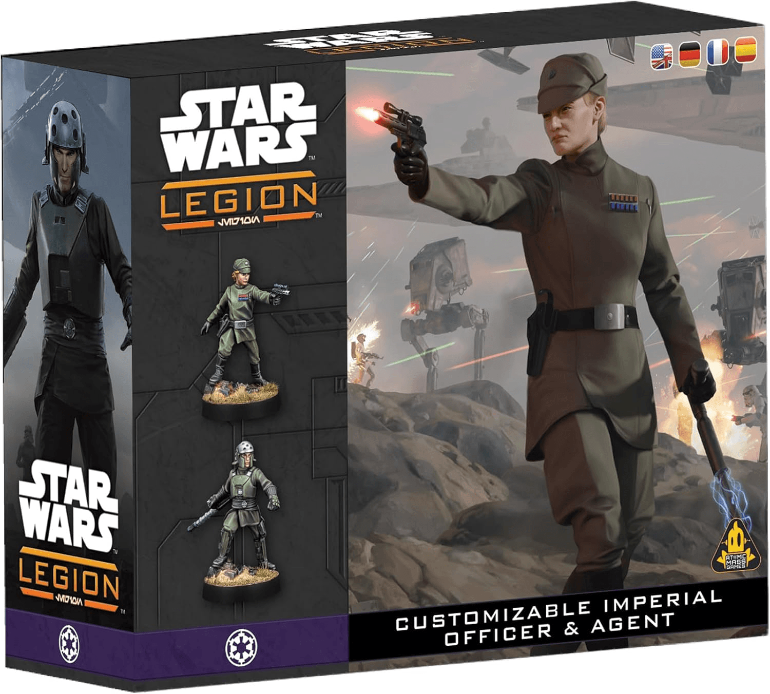 Asmodee ▫️ Star Wars Legion: Customizable Imperial Officer & Agent, Expansão de Miniaturas, Idade 14+, 2 Jogadores, 1-2 Horas por Jogo, Multilingue (Inclui Espanhol)