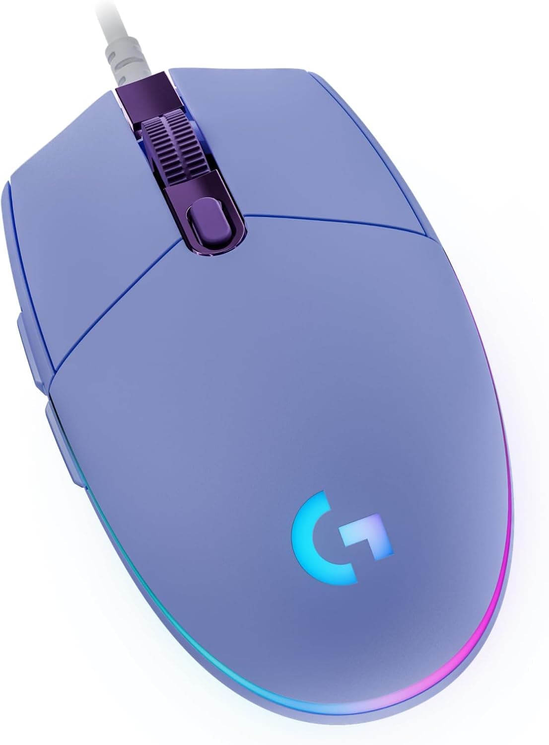 Logitech G ▫️ G203 LIGHTSYNC Gaming Mouse com iluminação RGB personalizável, 6 botões programáveis, 8K Gaming Captor, rastreamento de até 8.000 dpi, ultra-leve - Lilás