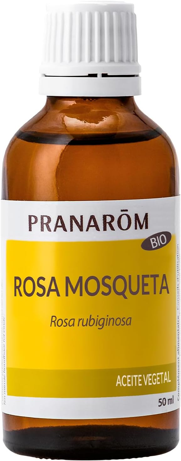 PRANAROM ▫️ Óleo de Rosa Mosqueta Bio - Óleo Vegetal - Beleza da Pele - Anti-Envelhecimento - Para uma pele radiante todos os dias - Rico em Ómega 3, 6, 9-50ml