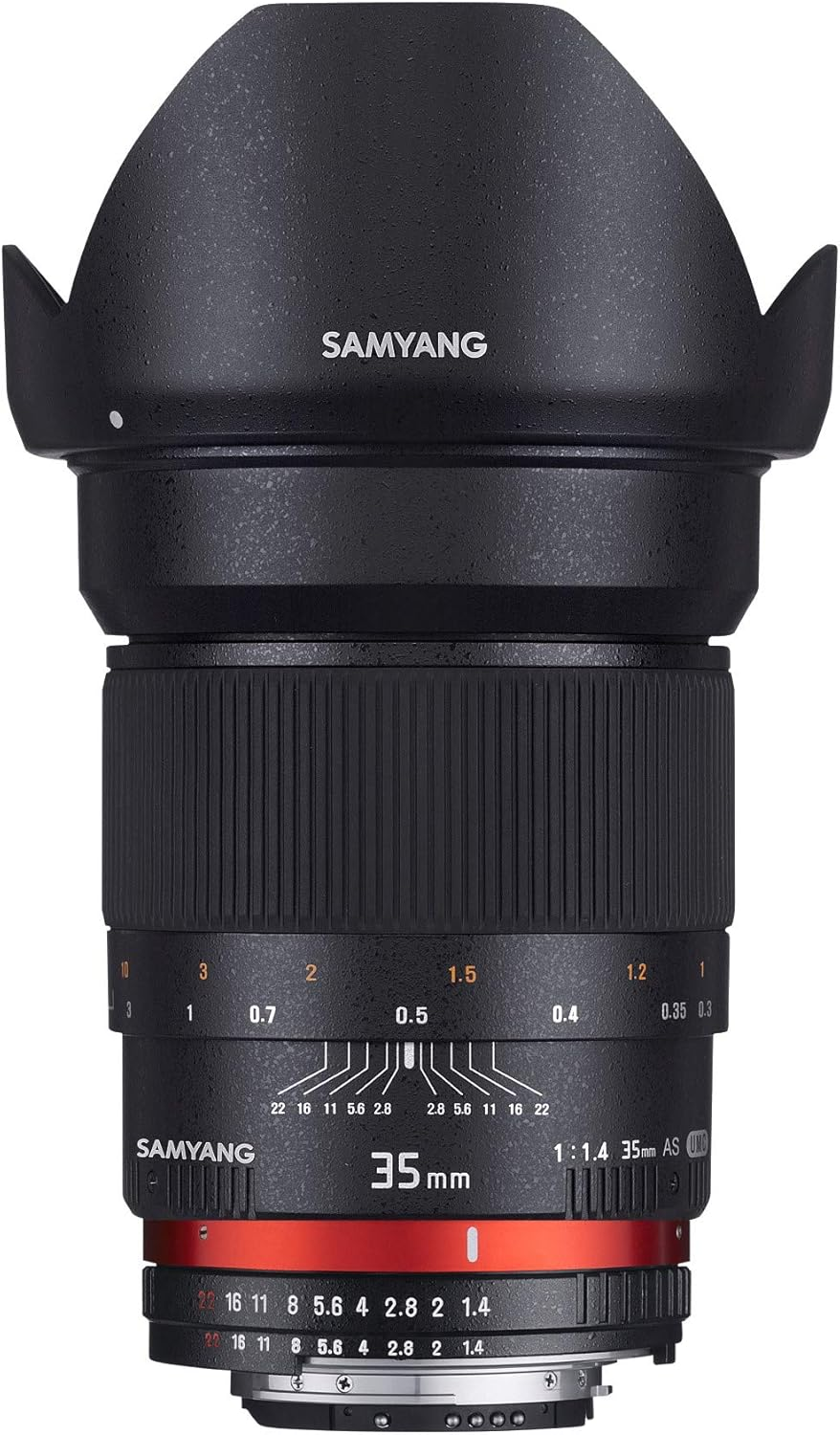 Samyang ▫️ F1111004101 - Objetiva fotográfica DSLR para Pentax (Distância focal fixa 35mm, Abertura f/1.4-22 AS UMC, Diâmetro do filtro: 77mm), Preto