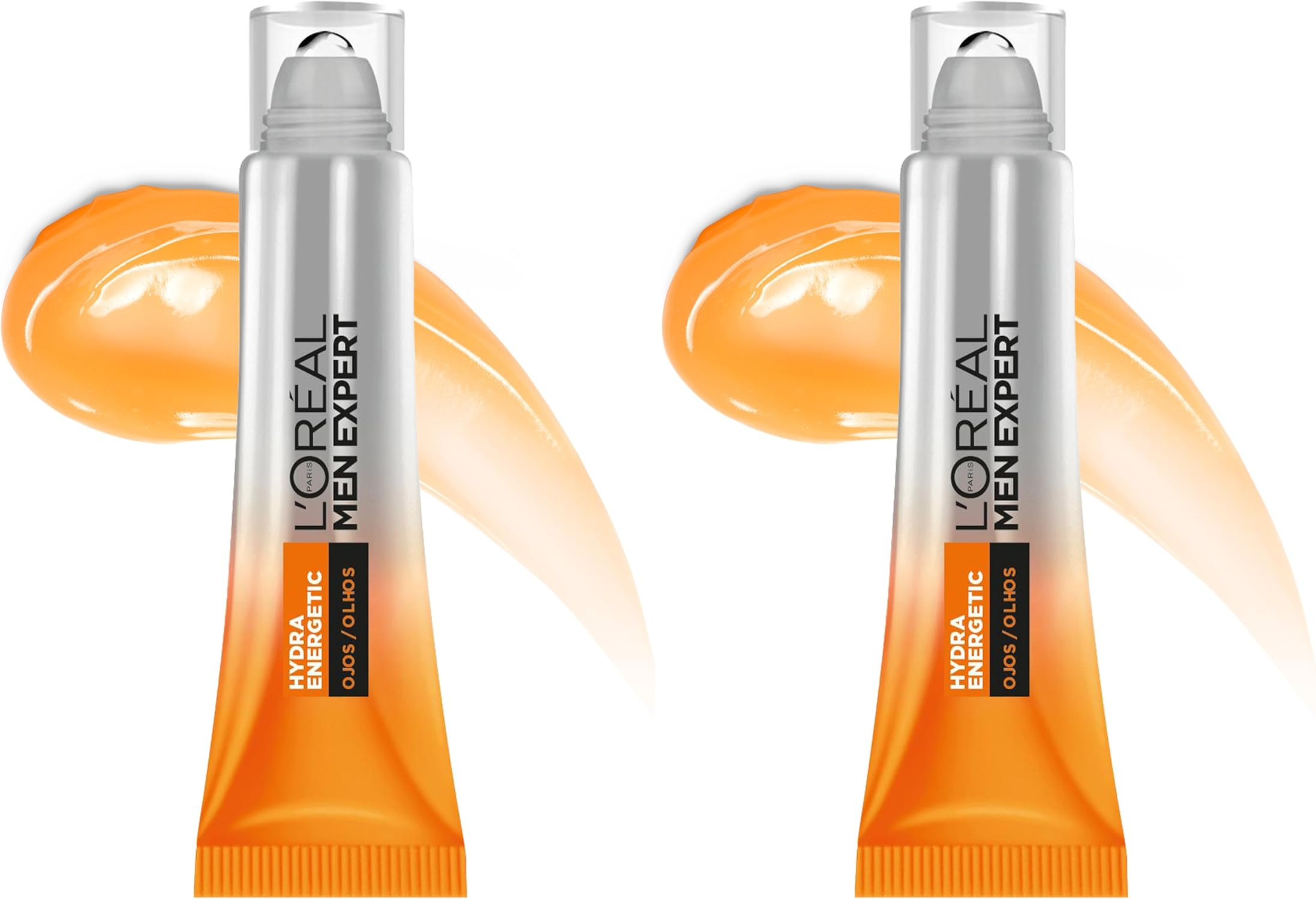 L'Oreal Paris Men Expert ▫️ L'Oréal Men Expert Hydra Energetic Roll-On para olhos, com vitamina C*, Fórmula anti-fadiga que reduz o aparecimento de papos e olheiras, [10ml].