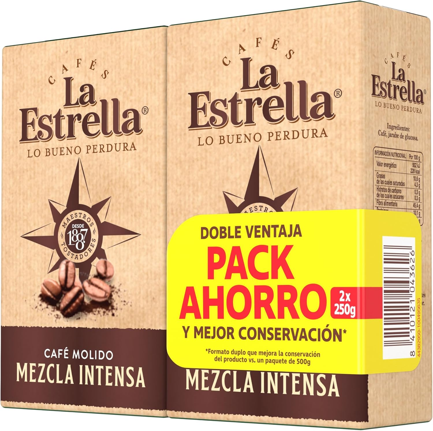 LA ESTRELLA ▫️ Café moído Intense Blend 250g - 2 pacotes