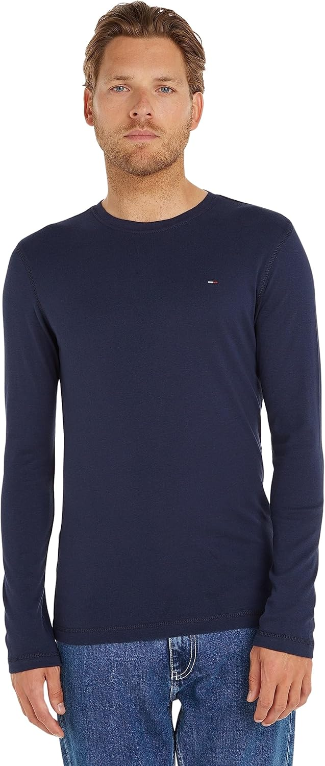 Tommy Jeans ▫️ T-shirt de manga comprida TJM Original de manga comprida para homem