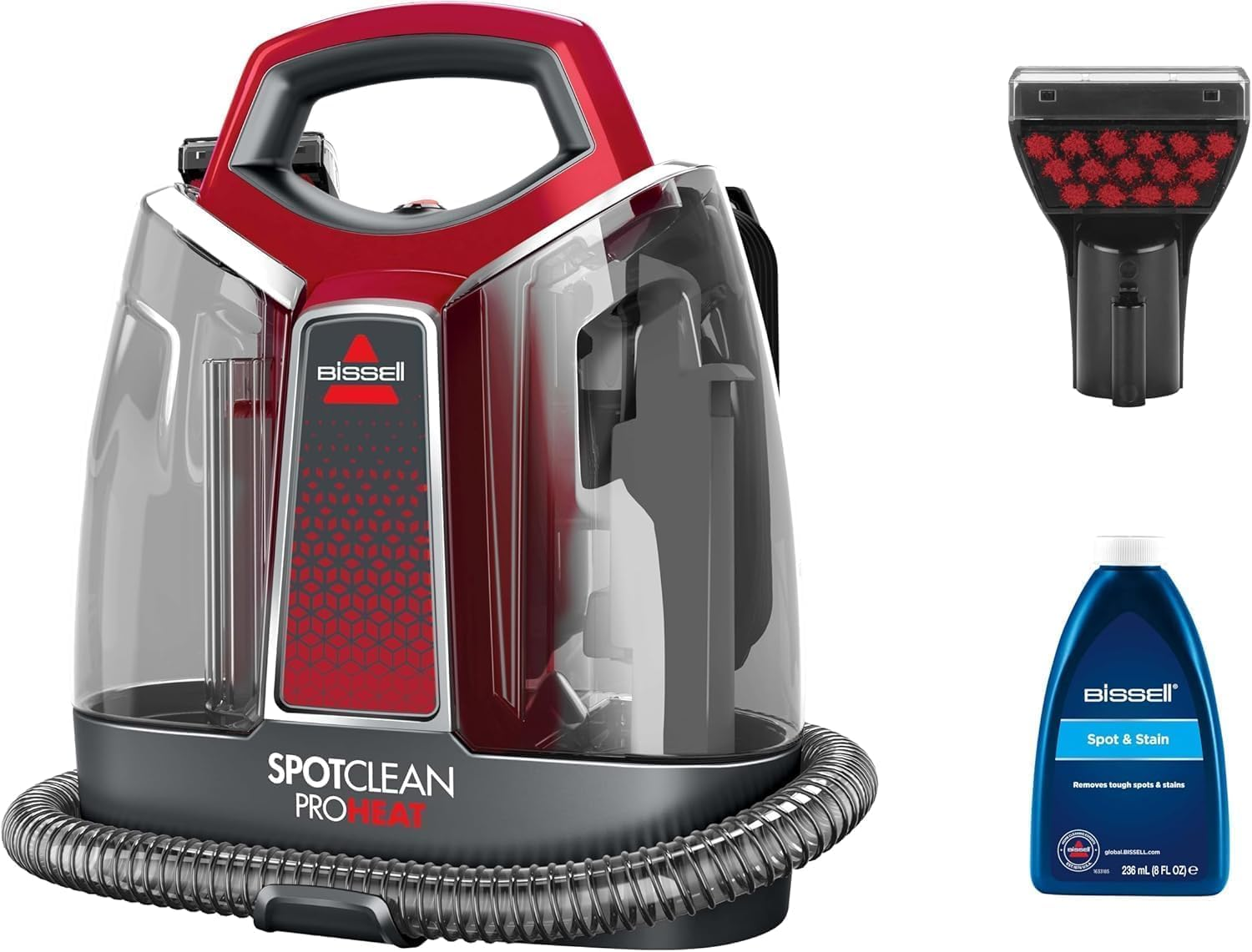 Bissell ▫️ SpotClean ProHeat, Aspirador de água para estofos, Aspirador com tecnologia HeatWave, Aspirador líquido para alcatifas, estofos, sofás, carros e muito mais, Motor potente de 330 W, 36988