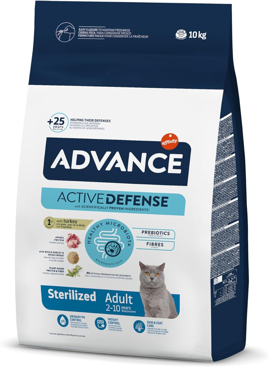 Advance ▫️ Cat Adult Sterilised, Alimento para gatos adultos esterilizados com peru, 10kg