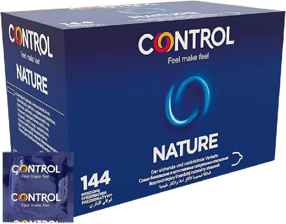CONTROL ▫️ Condoms Nature - Caixa de 144 preservativos, lubrificados, com ajuste ideal