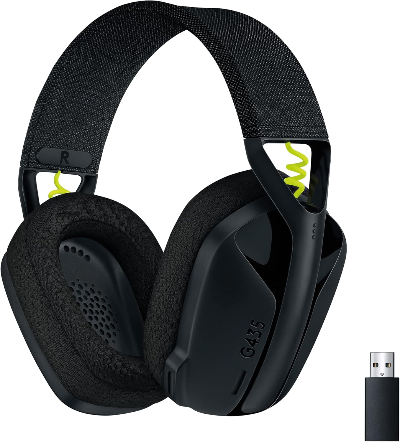 Logitech G ▫️ G435 LIGHTSPEED Auscultadores sem fios Bluetooth para jogos - Auscultadores circum-aurais leves, microfones incorporados, Dolby Atmos, PC, PS4, PS5, Nintendo Switch/Switch 2, telemóvel - Preto