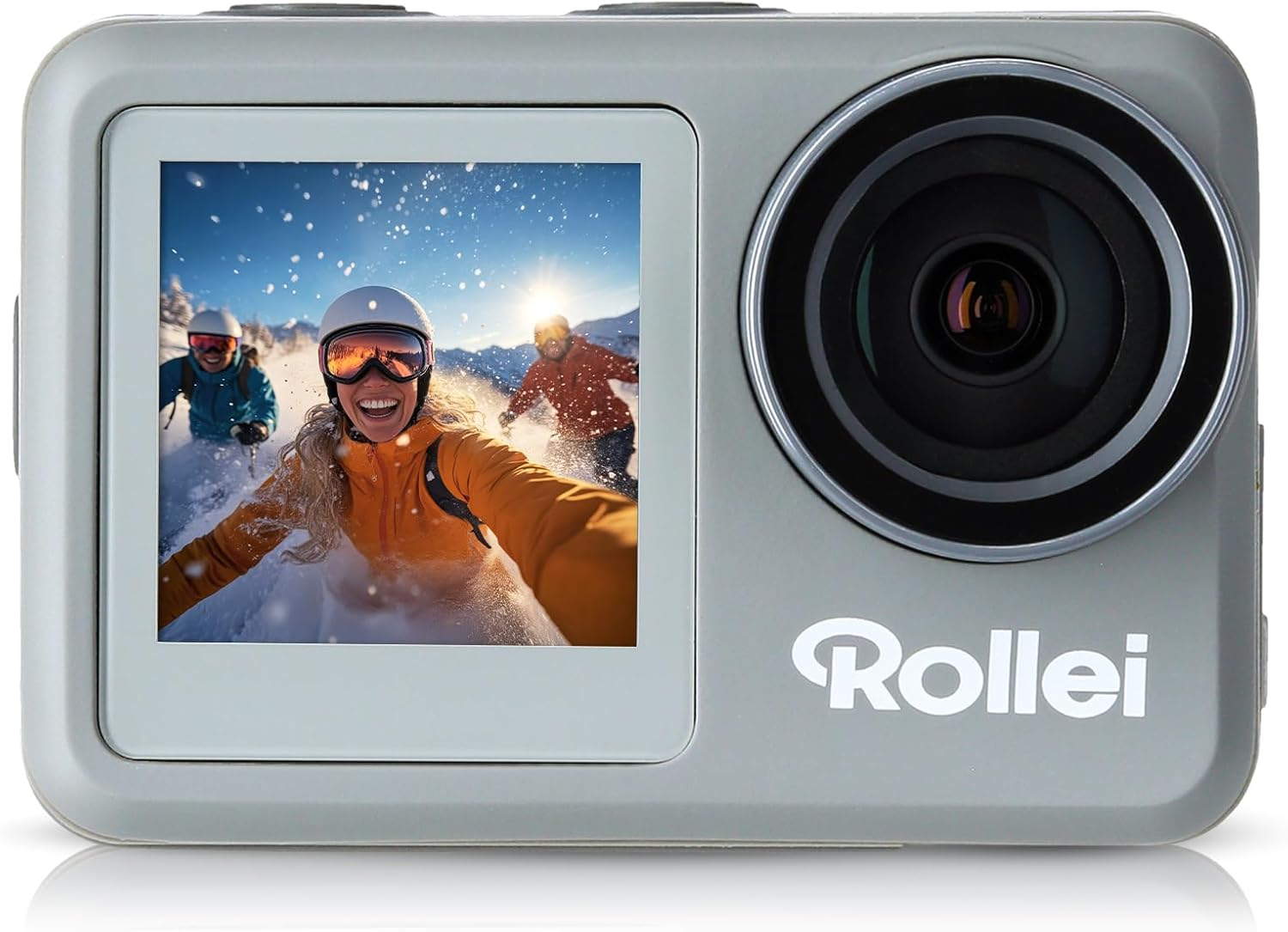 Rollei ▫️ Câmara de ação, Actioncam 9s Plus Câmara desportiva 4K 60fps Estabilização Câmara subaquática à prova de água 40M com sensor de 1/2,5 polegadas Ecrã tátil com acessórios para mergulho desportivo