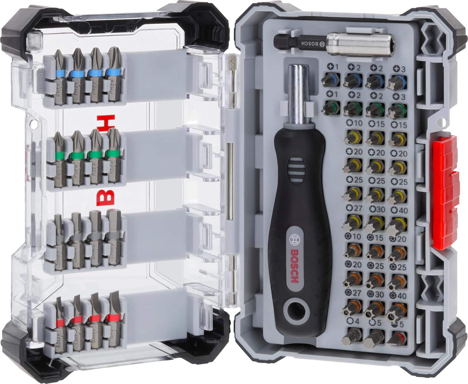 Bosch ▫️ Jogo de pontas de aparafusar 50x Extra Hard, 50 peças (200 x 113 mm,)
