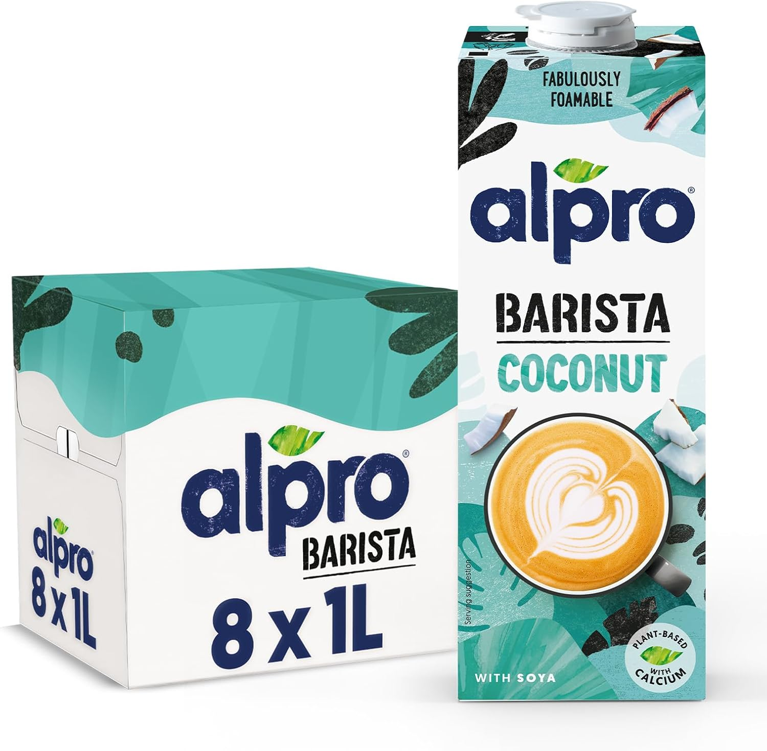 Alpro ▫️ Barista Bebida vegetal de coco - Embalagem de 8 x 1L