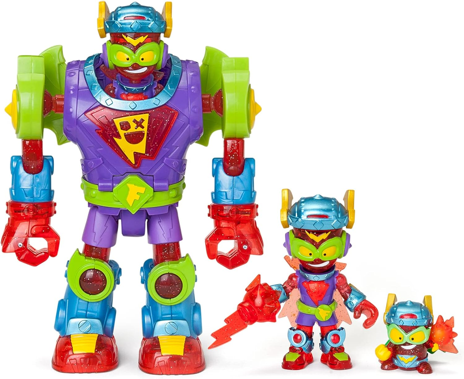 SUPERTHINGS RIVALS OF KABOOM ▫️ SUPERTHINGS - Superbot Fury Storm, Robô Articulado com Acessórios de Combate, 1 Kazoom Kid e 1 SuperThing