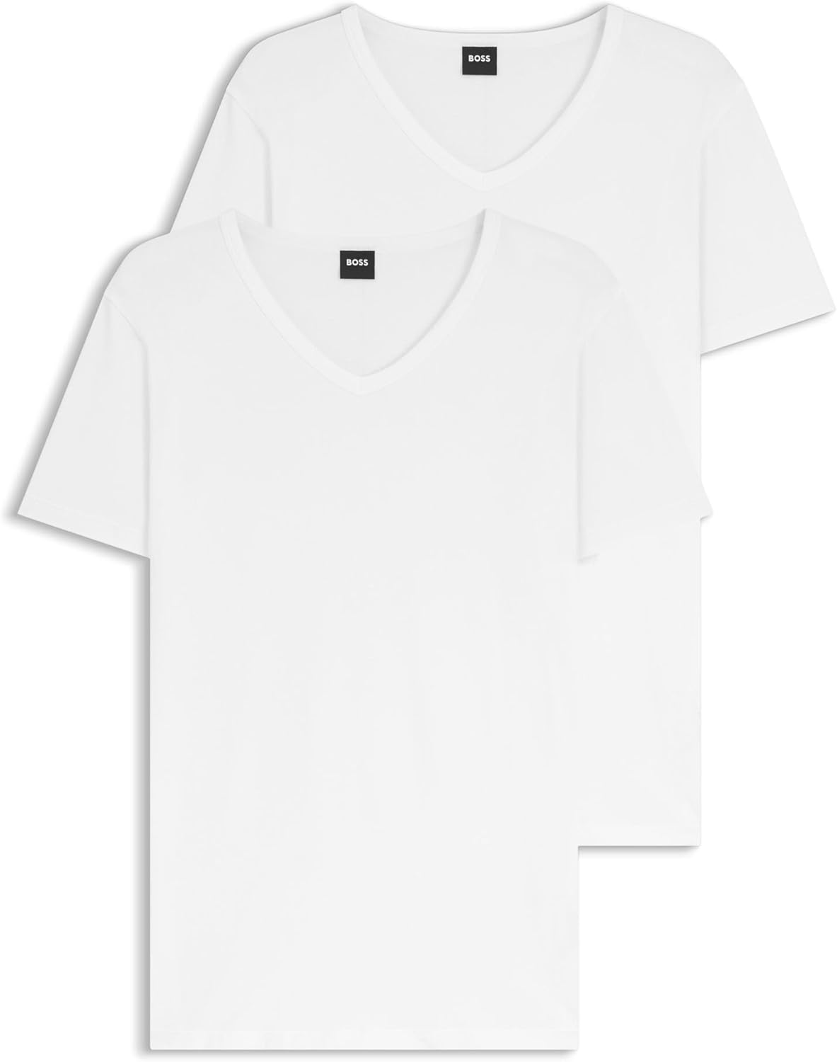 BOSS ▫️ T-Shirt RN 2p Co/El T-Shirt para homem (Conjunto de 2)