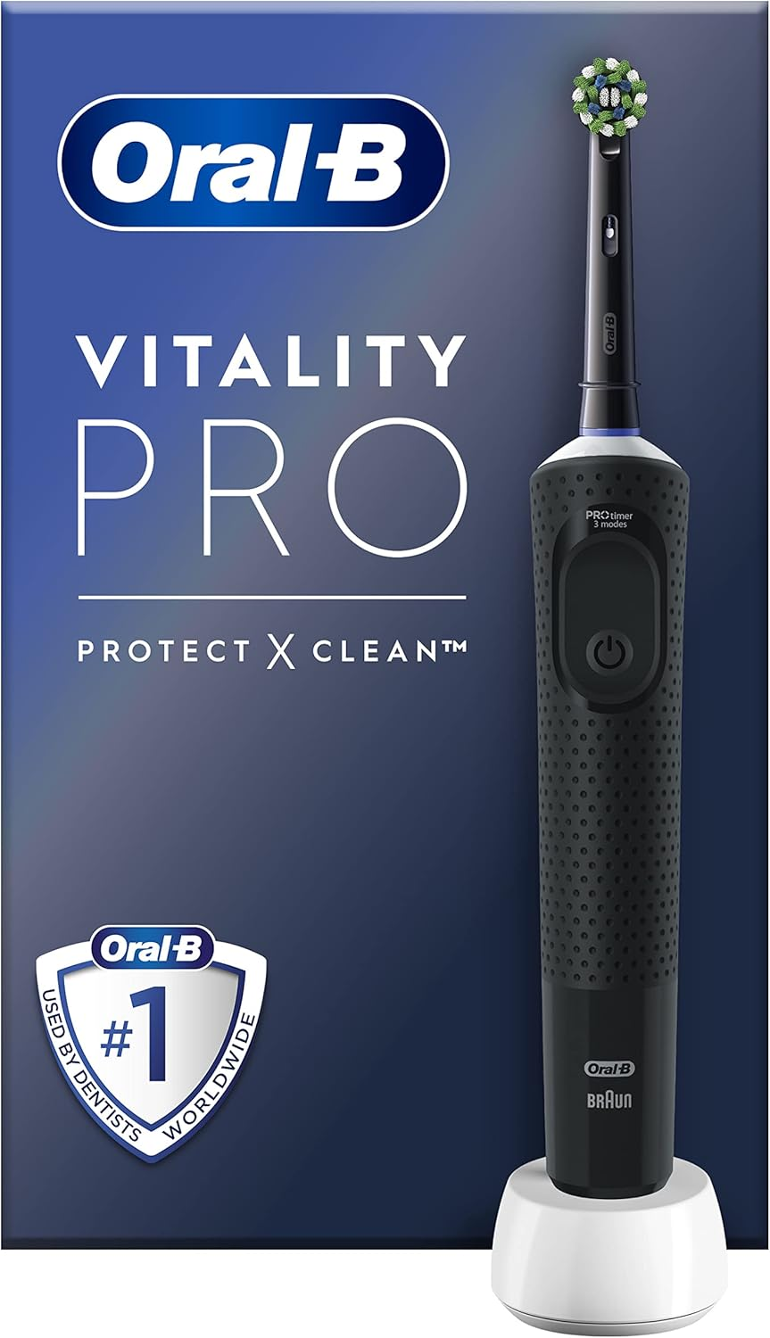 Oral-B ▫️ Vitality Pro Electric Toothbrush with Rechargeable Handle and 1 Brush Head, Designed by Braun, Original Gifts - Black