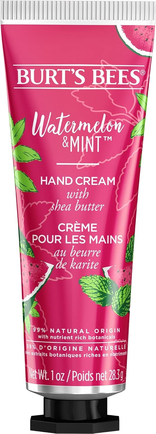 Burt's Bees ▫️ Creme de Mãos com Crack de Melancia e Hortelã-Pimenta com Manteiga de Karité Nutritiva, 28,3g