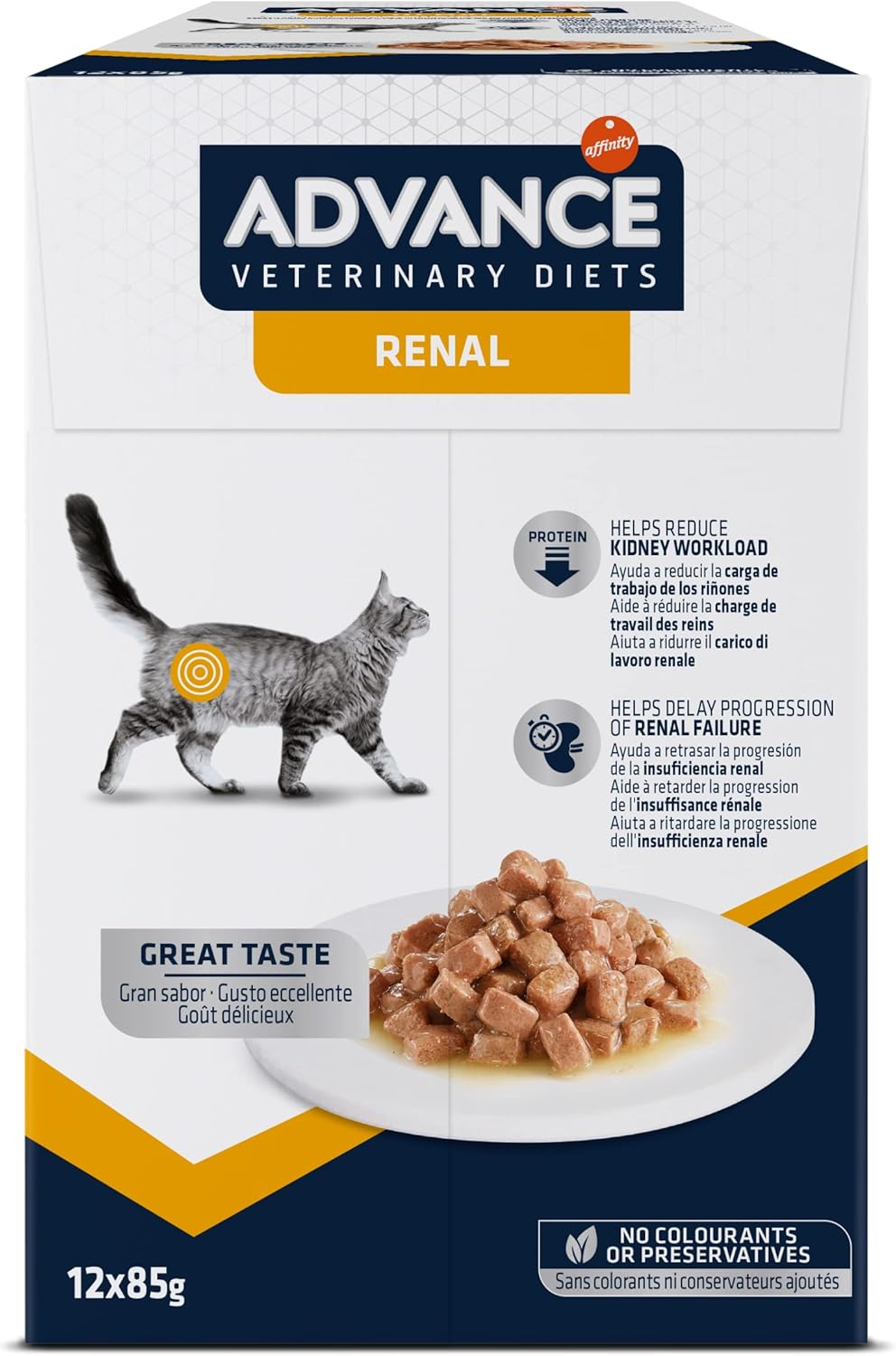 affinity ADVANCE VETERINARY DIETS ▫️ Advance Veterinary Diets Renal - Alimento húmido para gatos: Multipack 12 x 85g saquetas