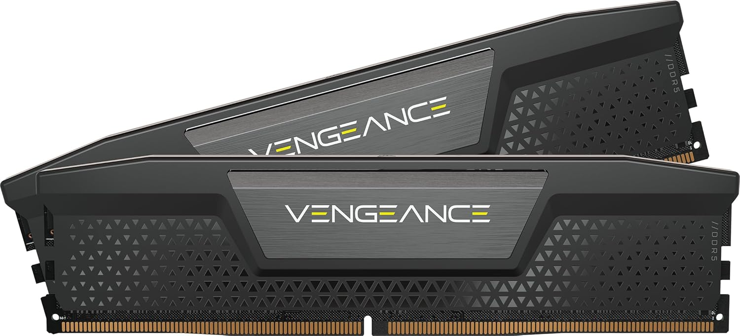 Corsair ▫️ Vengeance CMK32GX5M2E6000C36 - 32 GB (2 x 16 GB) de RAM DDR5 6000 MHz CL36 Intel XMP iCUE, preto