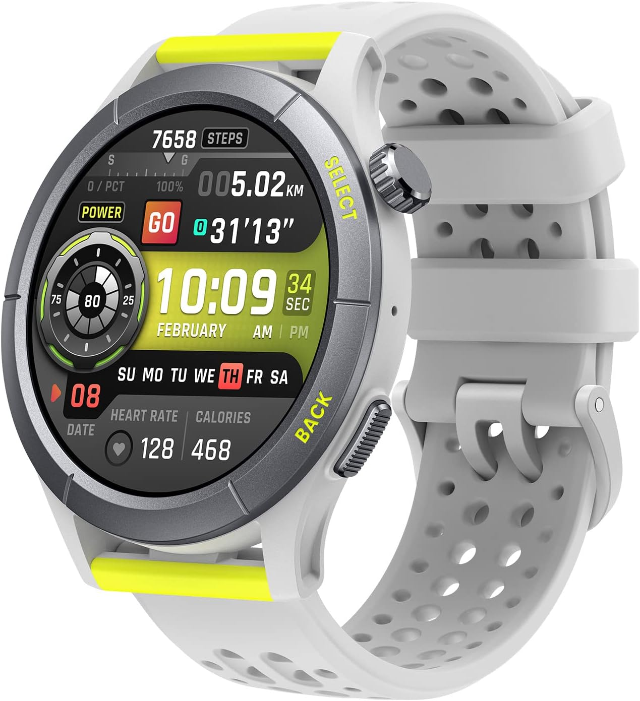 Amazfit ▫️ Cheetah Round 47mm Smart Running Watch com GPS de banda dupla, mapas e navegação de rotas offline, monitor de ritmo cardíaco, Alexa incorporada