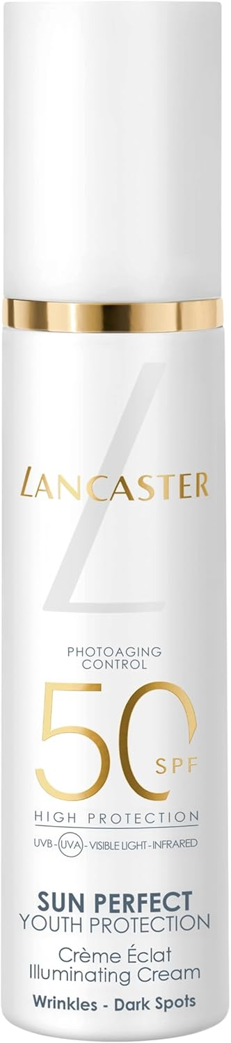 Lancaster ▫️ Sun Perfect Illuminating Cream SPF50 Sunscreen - Com Sun Repair System e Radiance Boosting Complex - Tecnologia Full LightTM para uma proteção solar total