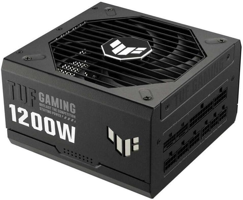ASUS ▫️ TUF Gaming 1200W Gold - Fonte de alimentação (compatível com ATX 3.1, certificação 80+ Gold, componentes de nível militar, rolamento duplo, ventoinha Axial-Tech, revestimento PCB)