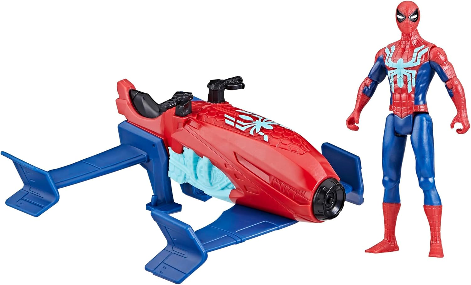 Spider-Man ▫️ Homem-Aranha Série Heróis Épicos Marvel - Salpicos de Teia - Conjunto de figuras e veículo aracnídeo hidrojacto