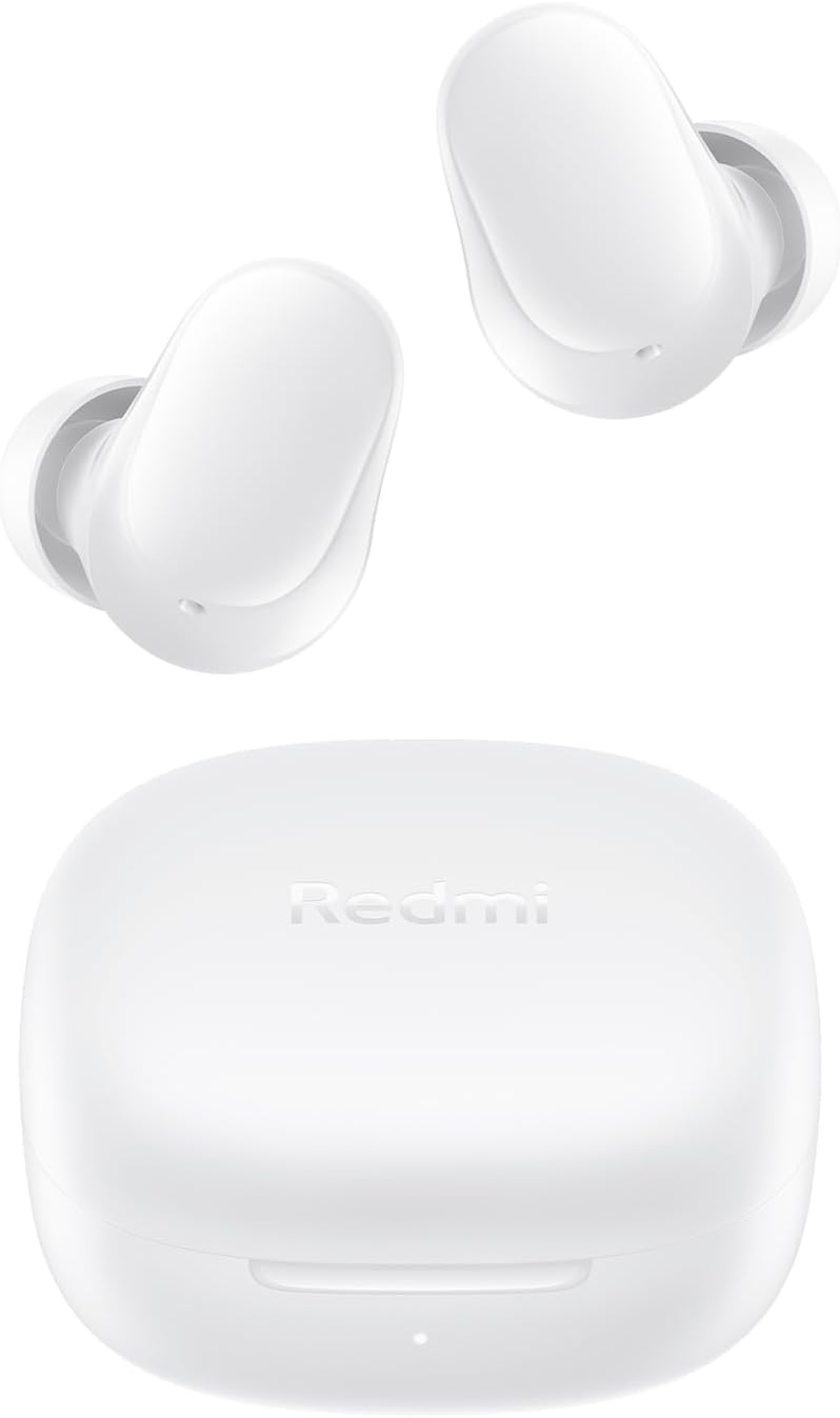 XIAOMI ▫️ Redmi Buds 6 Play - Auscultadores sem fios, com cancelamento de ruído, leves, bateria com autonomia até 36 horas, Bluetooth 5.4, branco (versão EN)