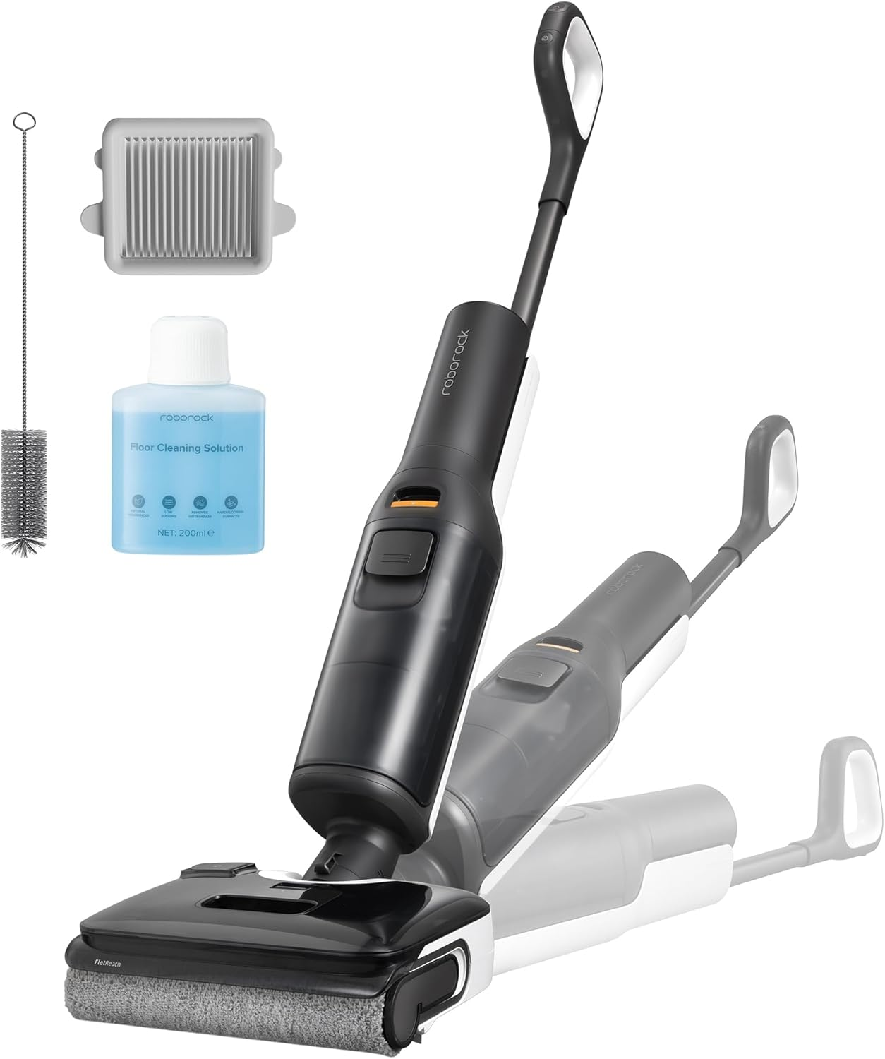 roborock ▫️ Aspirador de pó húmido e seco F25 LT, aspirador para esfregar chão duro de 20.000 Pa, auto-limpeza a alta temperatura a 90 °C, secagem rápida, limpeza de arestas, design plano de 180
