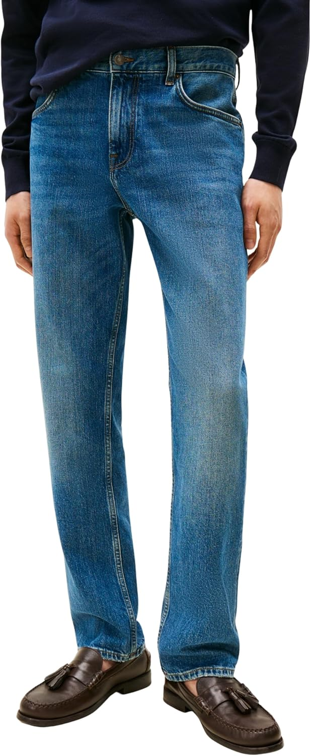 Tommy Hilfiger ▫️ Calças de ganga para homem Denton Straight Medium Fit