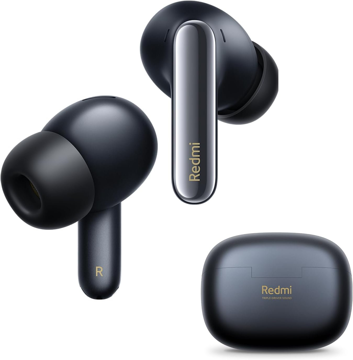 XIAOMI ▫️ Redmi Buds 6 Pro - Auscultadores sem fios, com cancelamento de ruído, leves, com uma autonomia de até 36 horas, Bluetooth 5.3, preto (versão EN)