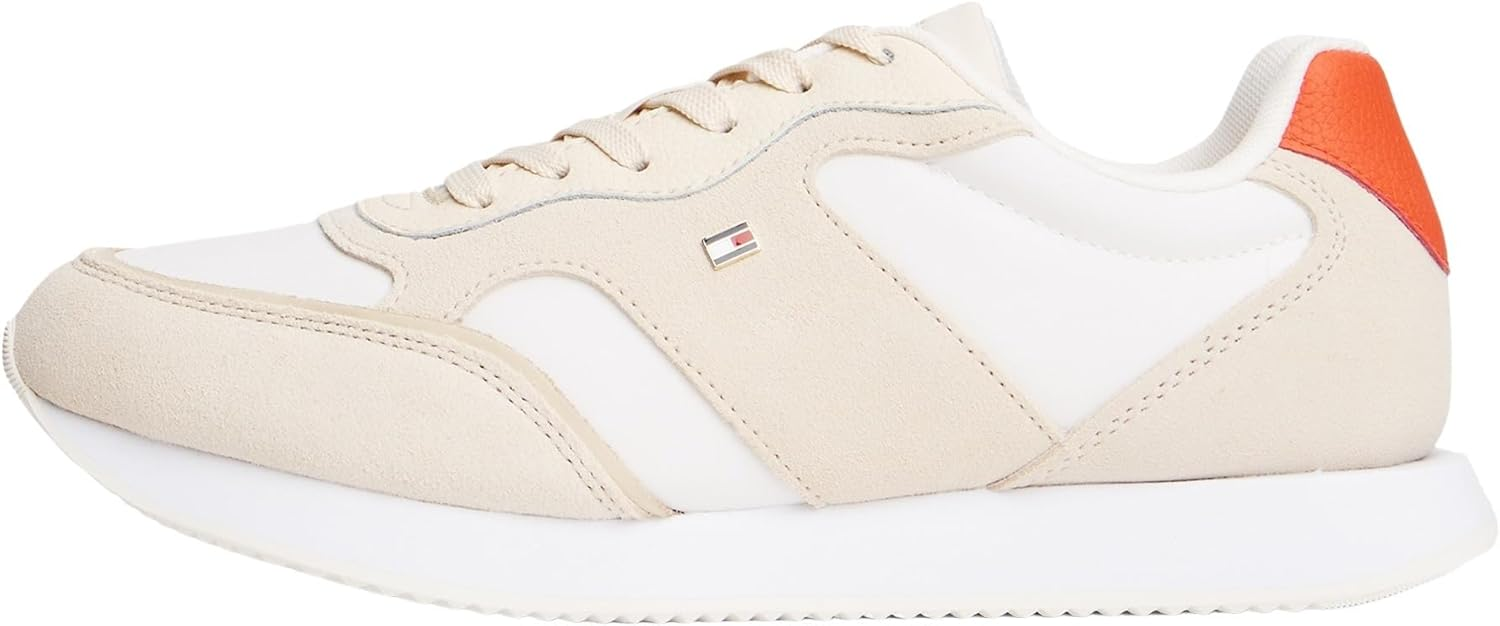 Tommy Hilfiger ▫️ Runner Sneaker Fácil em camurça para mulher