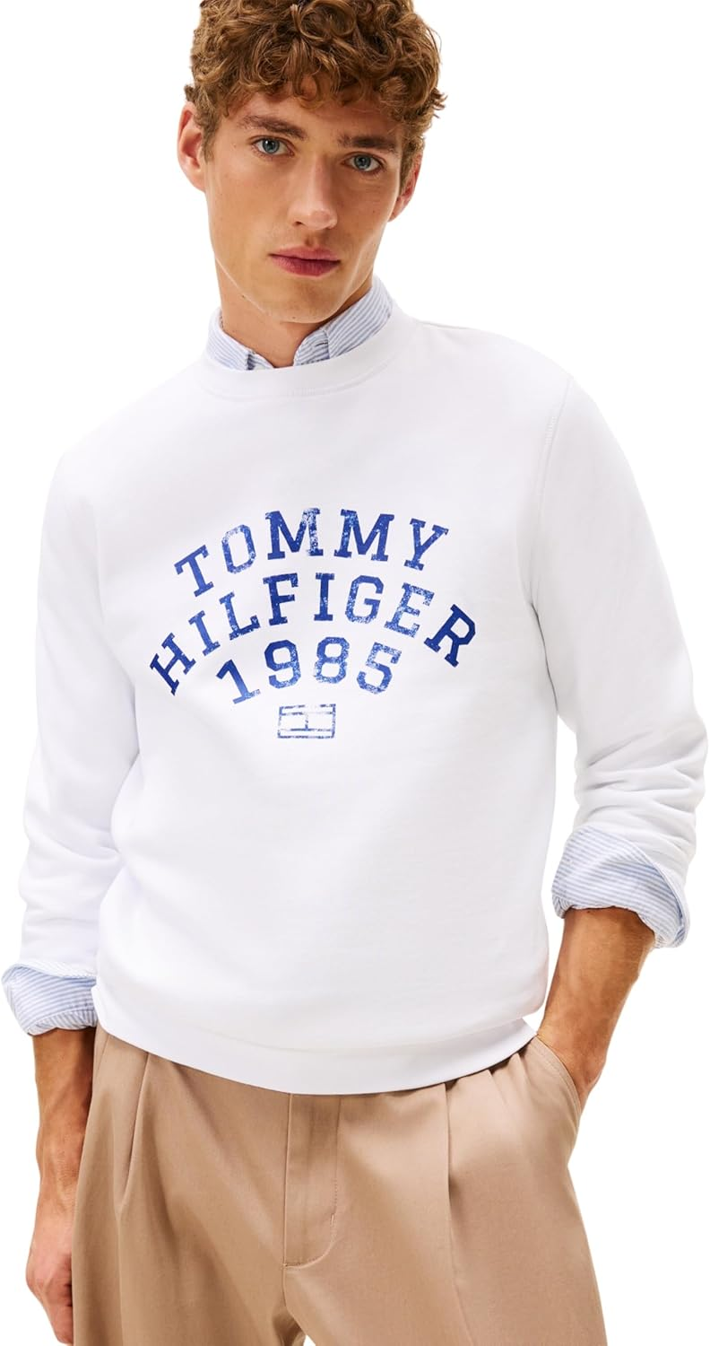 Tommy Hilfiger ▫️ Sweatshirt Hilfiger Arch Mw0mw41426 Sweatshirt sem botões para homem
