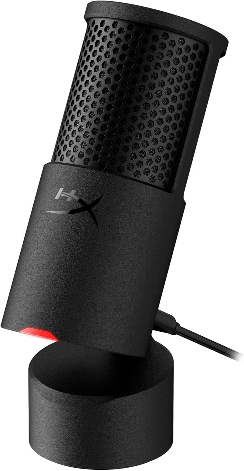 HyperX ▫️ Solocast 2 - Microfone condensador USB padrão cardioide, Jogos, Streaming, podcasts, PC, Twitch, Youtube, Discord, Preto